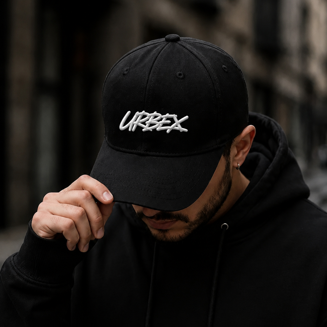 URBEX Premium Black Embroidered Cap | Signature Collection