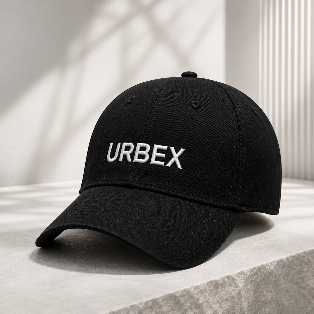 URBEX Premium Black Embroidered Cap | Signature Collection