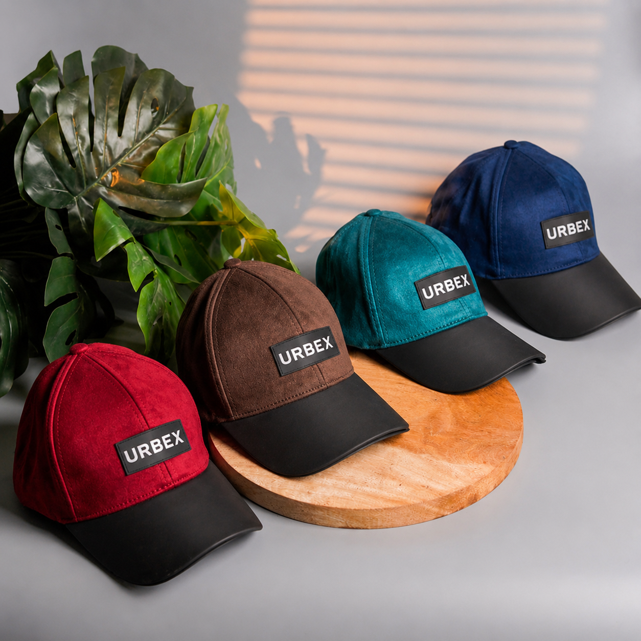 URBEX Premium Navy Blue Suede Cap | Adjustable Unisex Baseball Cap